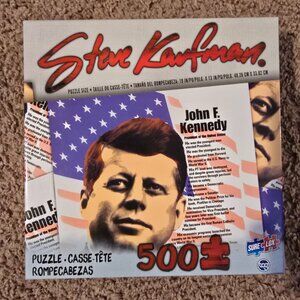 JFK by Steve Kaufman 500 Piece Puzzle John F. Kennedy New in box Family fun